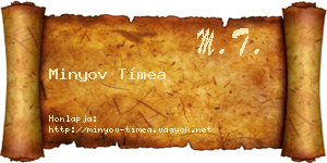 Minyov Tímea névjegykártya